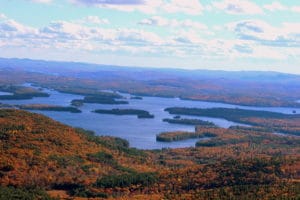 hiking view of Squam Lake