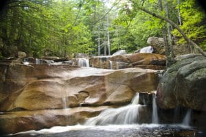 New Hampshire vacation at waterfall Diana's Baths
