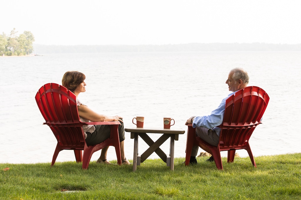 Lake Winnipesaukee, photo of a couple enjoying our lakefront New Hampshire Bed and Breakfast 